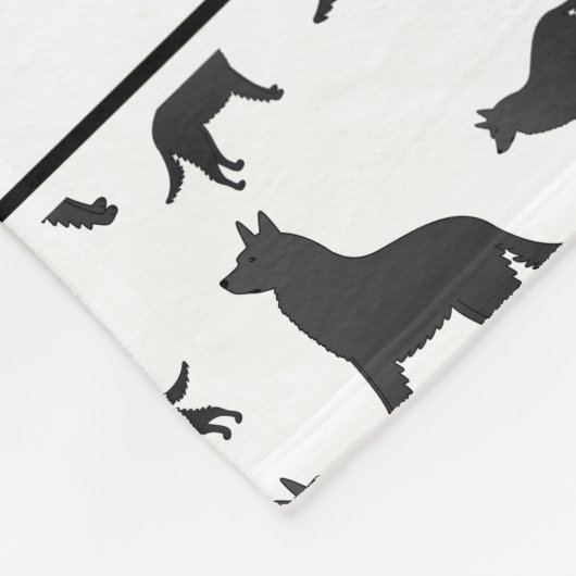 Persoonlijke naam Witte Schipperke-honden Fleece Deken (Hoek)