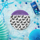 Persoonlijke naam Witte schotse schrikhonden Papieren Bordje (Feest)