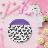 Persoonlijke naam Witte schotse schrikhonden Papieren Bordje (Feest)