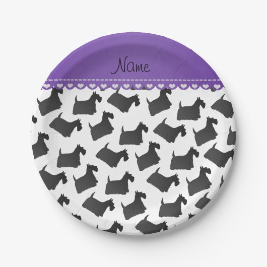 Persoonlijke naam Witte schotse schrikhonden Papieren Bordje (Voorkant)