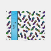 Persoonlijke naam witte sneeuwscooters fleece deken (Voorkant (Horizontaal))