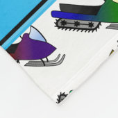 Persoonlijke naam witte sneeuwscooters fleece deken (Hoek)