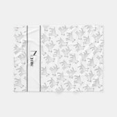 Persoonlijke naam Witte stier doodshonden Fleece Deken (Voorkant (Horizontaal))
