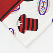 Persoonlijke naam witte truien rugbyballen fleece deken (Hoek)