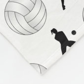 Persoonlijke naam witte volleyballen silhouettes fleece deken (Hoek)
