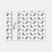 Persoonlijke naam Witte Weimaraner-honden Fleece Deken (Voorkant (Horizontaal))