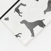 Persoonlijke naam Witte Weimaraner-honden Fleece Deken (Hoek)