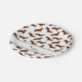 Persoonlijke naam Witte welsh corgi cardigan dogs Papieren Bordje (Gekanteld)