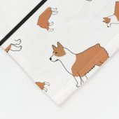 Persoonlijke naam Witte Welsh corgi pembroke dogs Fleece Deken (Hoek)