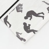 Persoonlijke naam: witte worstelaars fleece deken (Hoek)