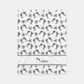 Persoonlijke naam: witte worstelaars fleece deken (Voorkant)