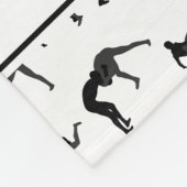 Persoonlijke naam witte worstelsilhouettes fleece deken (Hoek)