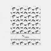 Persoonlijke naam witte worstelsilhouettes fleece deken (Voorkant)