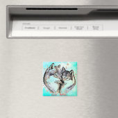 Persoonlijke naam wolf koppel magneet (Insitu (Vaatwasser))