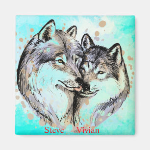 Persoonlijke naam wolf koppel magneet