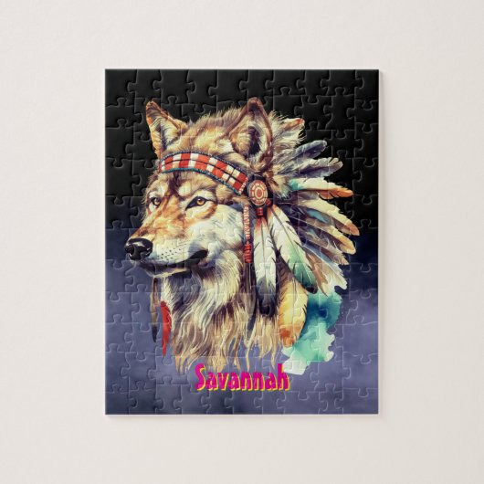 Persoonlijke naam Wolf Legpuzzel (Verticaal)