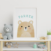 Persoonlijke naam Woodland Art Print | Nursery Art