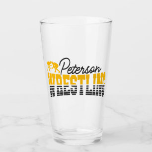 Persoonlijke NAAM Worstelschool Team Worstelaar Glas