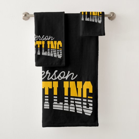 Persoonlijke NAAM Wrestling School Team Wrestler Bad Handdoek (Insitu)