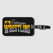 Persoonlijke NAAM Wrestling School Team Wrestler Bagagelabel (Voorkant (horizontaal))