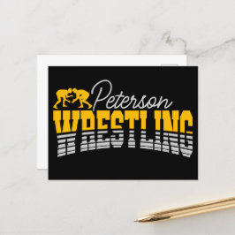 Persoonlijke NAAM Wrestling School Team Wrestler Briefkaart