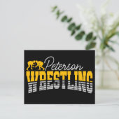 Persoonlijke NAAM Wrestling School Team Wrestler Briefkaart (Staand voorkant)