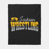 Persoonlijke NAAM Wrestling School Team Wrestler Fleece Deken (Voorkant)