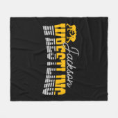 Persoonlijke NAAM Wrestling School Team Wrestler Fleece Deken (Voorkant (Horizontaal))