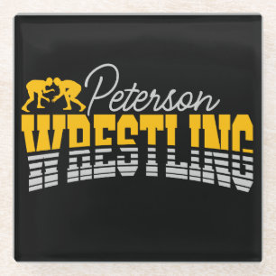 Persoonlijke NAAM Wrestling School Team Wrestler Glazen Onderzetter
