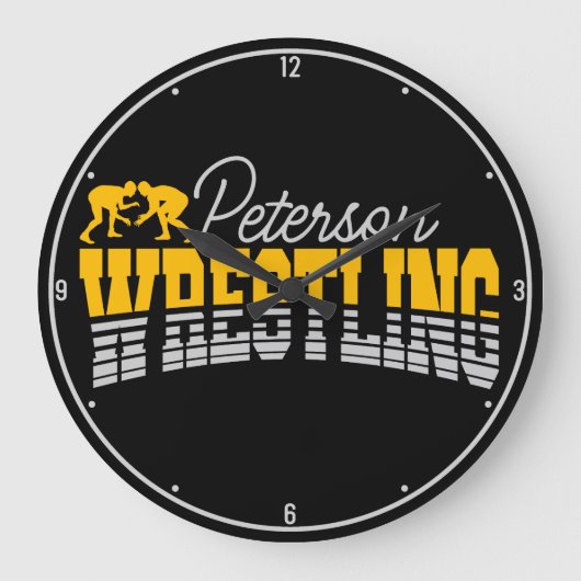 Persoonlijke NAAM Wrestling School Team Wrestler Grote Klok (Voorkant)