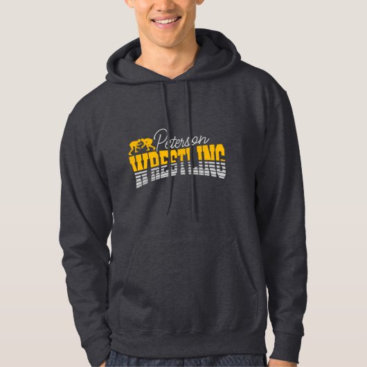 Persoonlijke NAAM Wrestling School Team Wrestler Hoodie (Voorkant)
