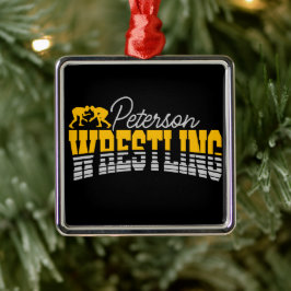 Persoonlijke NAAM Wrestling School Team Wrestler Metalen Ornament