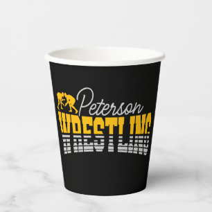 Persoonlijke NAAM Wrestling School Team Wrestler Papieren Bekers