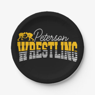 Persoonlijke NAAM Wrestling School Team Wrestler Papieren Bordje