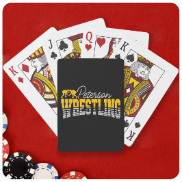 Persoonlijke NAAM Wrestling School Team Wrestler Pokerkaarten