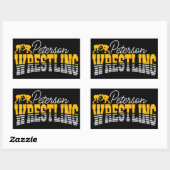 Persoonlijke NAAM Wrestling School Team Wrestler Rechthoekige Sticker (Vel)