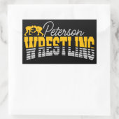 Persoonlijke NAAM Wrestling School Team Wrestler Rechthoekige Sticker (Tas)