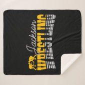 Persoonlijke NAAM Wrestling School Team Wrestler Sherpa Deken (Voorkant (horizontaal))