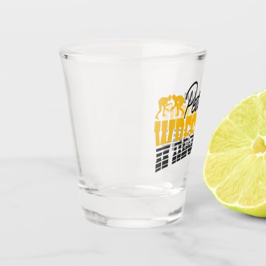 Persoonlijke NAAM Wrestling School Team Wrestler Shot Glas (Links)