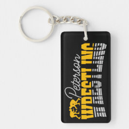 Persoonlijke NAAM Wrestling School Team Wrestler Sleutelhanger