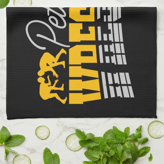 Persoonlijke NAAM Wrestling School Team Wrestler Theedoek (Gevouwen)