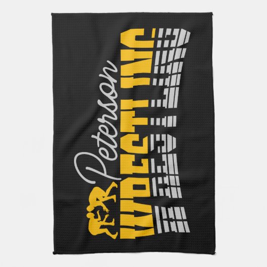 Persoonlijke NAAM Wrestling School Team Wrestler Theedoek (Verticaal)