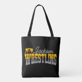 Persoonlijke NAAM Wrestling School Team Wrestler Tote Bag (Achterkant)