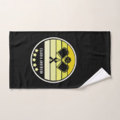 Persoonlijke naam Yellow Pickleball Paddle Black Handdoek (Handdoek)