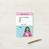Persoonlijke naam zakelijke telefoonbericht kantoo post-it® notes (Op bureau)