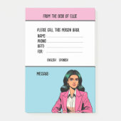 Persoonlijke naam zakelijke telefoonbericht kantoo post-it® notes (Voorkant)
