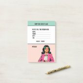 Persoonlijke naam zakelijke telefoonbericht kantoo post-it® notes (Op bureau)