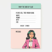 Persoonlijke naam zakelijke telefoonbericht kantoo post-it® notes (Voorkant)