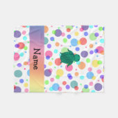 Persoonlijke naam zee schildpad regenboogstippen fleece deken (Voorkant (Horizontaal))