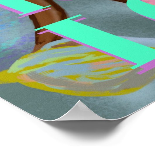 Persoonlijke naam Zeemeermin bevestiging Poster (Hoek)